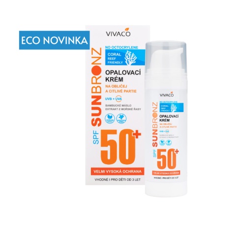 Vivaco SUN BRONZ Coral Friendly Opaľovací krém SPF50 bez octocrylenu 50 ml