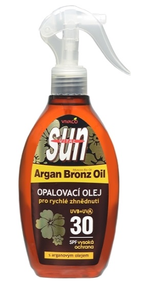 Vivaco SUN Argan oil opaľovací OLEJ SPF 30 s arganovým olejom 200 ml